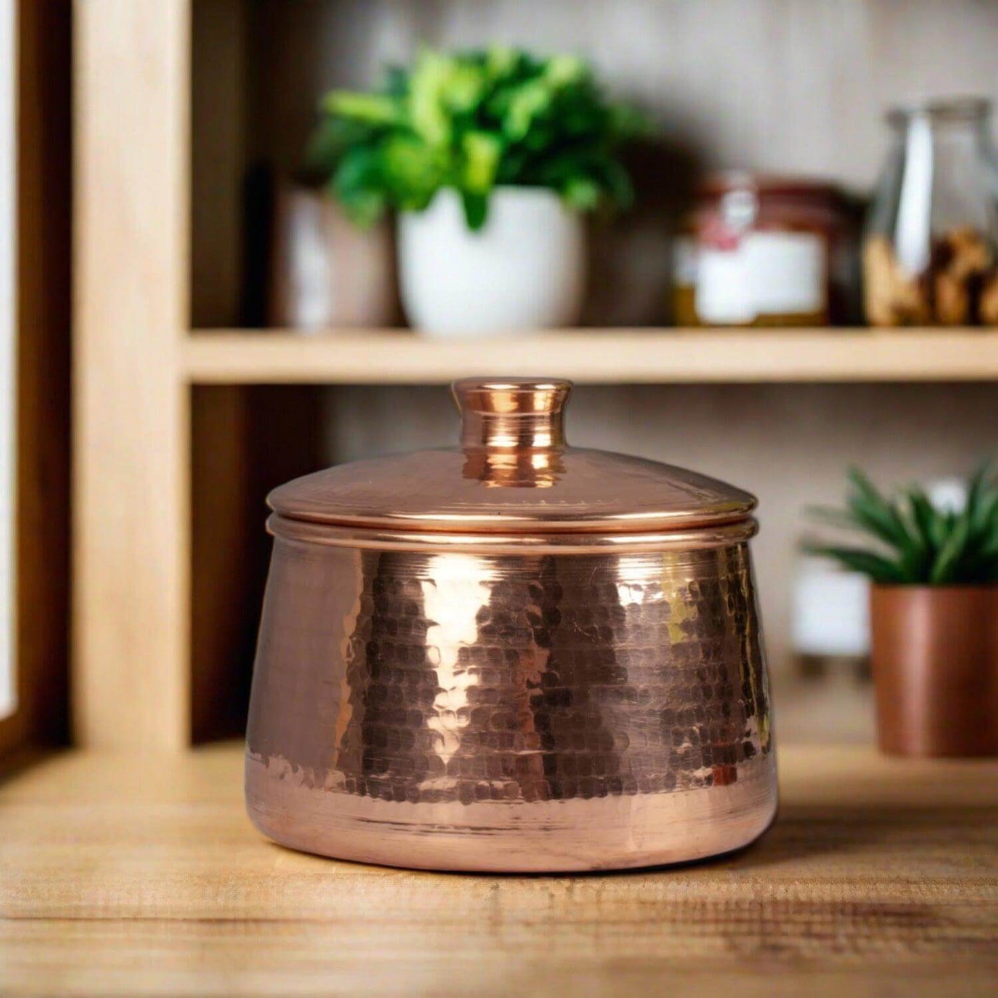Copper Storage Container-3-Zishta-Traditional Kitchen Storage